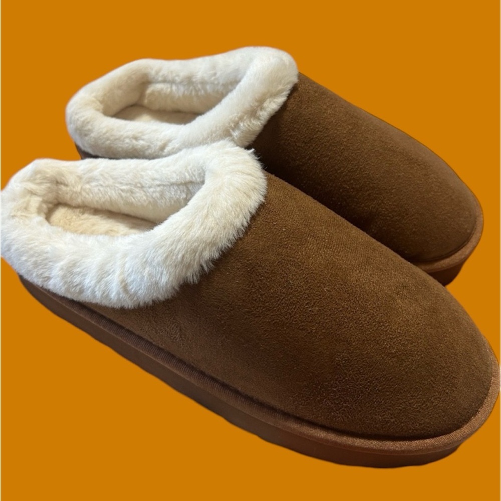 Platform Chestnut Slippers - Picture 2 of 4